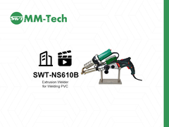 SWT-NS610B extrusiesweispistool lassen demonstratie, naadloos lassen van 5-30 mm dikke materialen