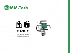 CX-300S geomembraan lasmachine op de bouwplaats