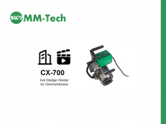 cx700 geomembraan lasmachine demonstreert laseffect