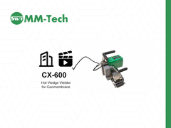 cx600 geomembrane lasmachine toont laseffect