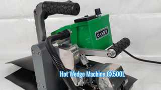 Hot Wedge Machinegebruik bij Lanfill-geomembraanlassen.