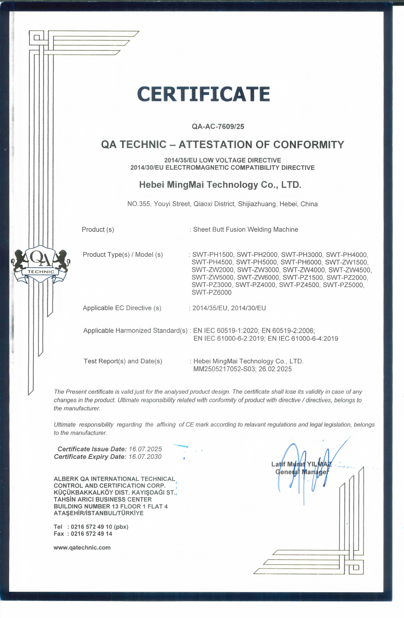 China Hebei Boda Plastic Technology Co., Ltd. Certificaten